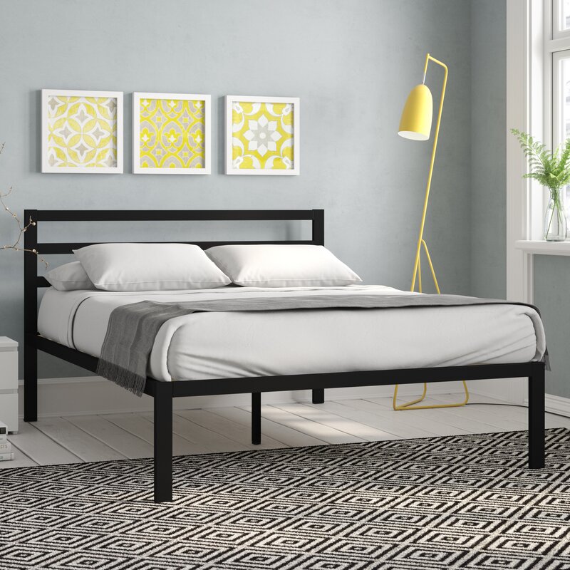 King Size Metal Bed Frame Wayfair : Reigate Standard Bed White Metal